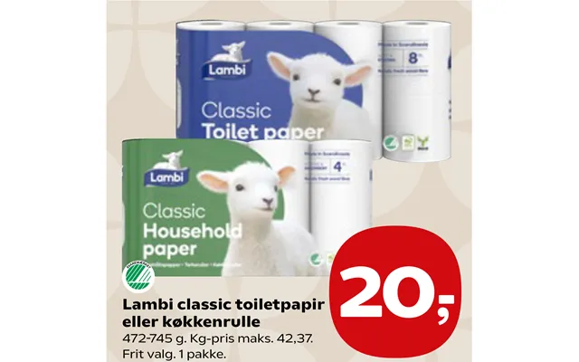 Lambi Classic Toiletpapir Eller Køkkenrulle