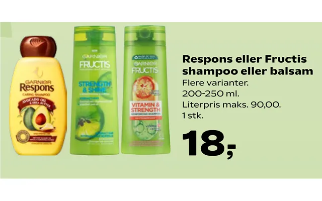 Respons Eller Fructis Shampoo Eller Balsam