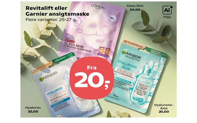 Revitalift Eller Garnier Ansigtsmaske