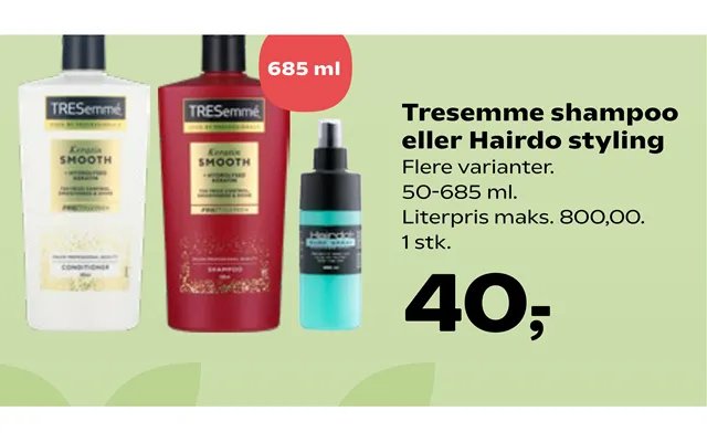 Tresemme Shampoo Eller Hairdo Styling