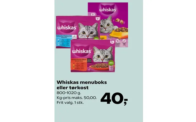 Whiskas Menuboks Eller Tørkost