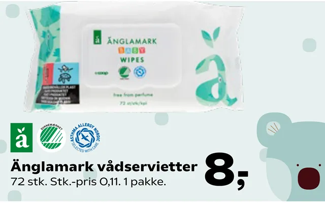 Änglamark Vådservietter