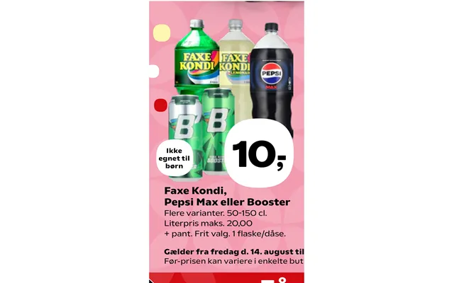 Faxe Kondi, Pepsi Max Eller Booster
