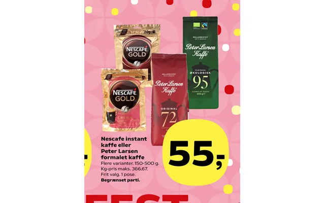 Nescafe Instant Kaffe Eller Peter Larsen Formalet Kaffe