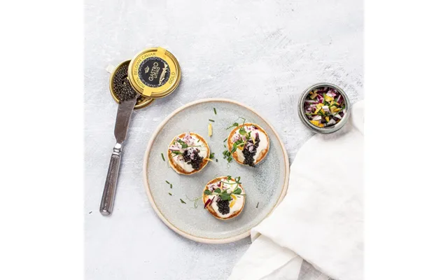Blinis Med Caviar - Rødløg Og Creme Fraiche 2 Personer