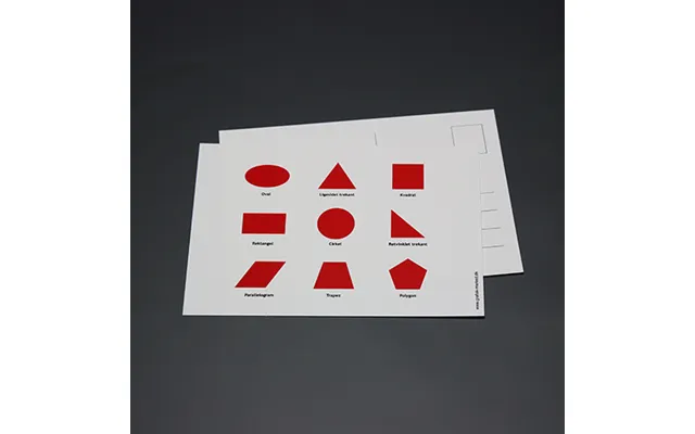 Postkort Med Geometriske Figurer