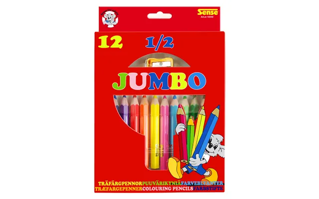 Sense 12 Stk. Jumbo Farveblyanter 1 2 Med Spidser