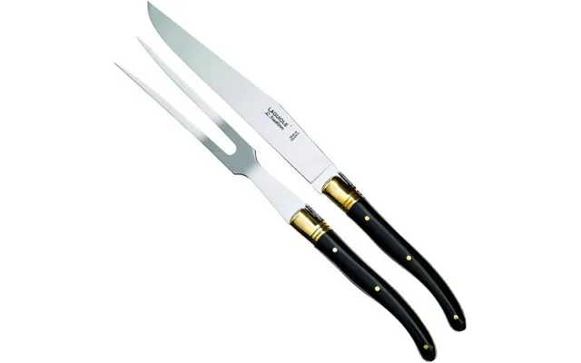 Forskærersæt Sort Horn Med 1 Messingkrave - Laguiole Tradition product image
