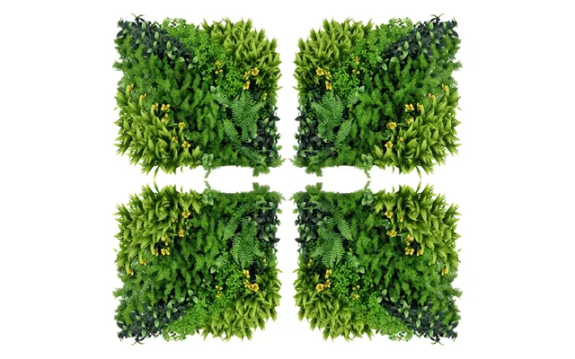 12 Kunstige Væghække - 50x50 Cm