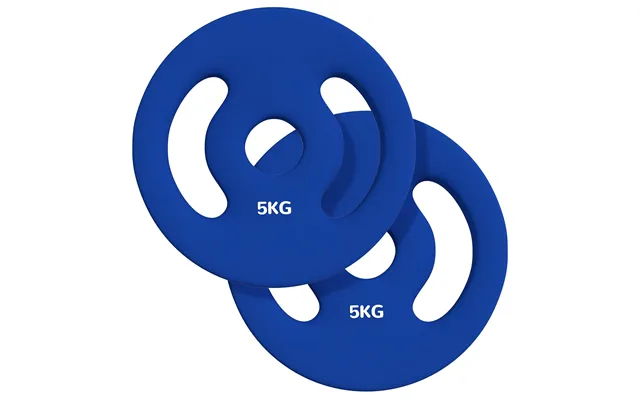 2 X 5 Kg Vægtskiver Med Praktiske Håndtag - Vægtsæt Til Hjemmegym