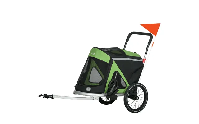 2-i-1 Hundebåren Hundejogger Cykeltrailer 20 Kg - 2 Reflekser