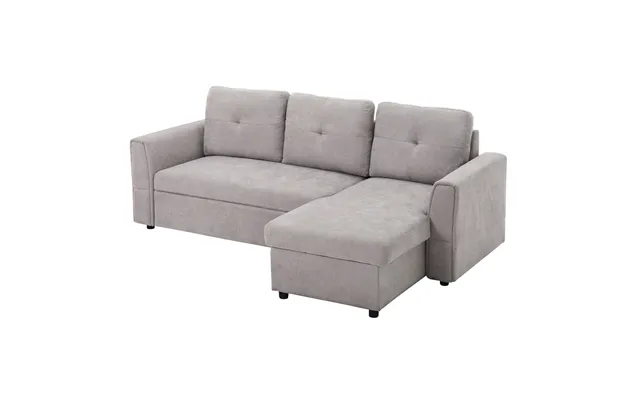 3-personers Sofa Med Sengefunktion - Sovesofa Med Chaiselong