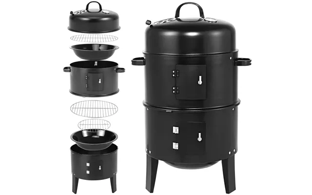 3in1 Smoker Inkl. Termometer Nem Transport Bbq Grill