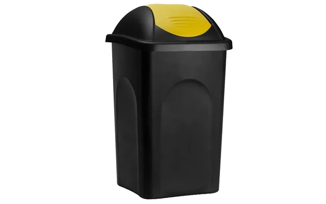 Affaldsspand Sort Gul Plast 60l