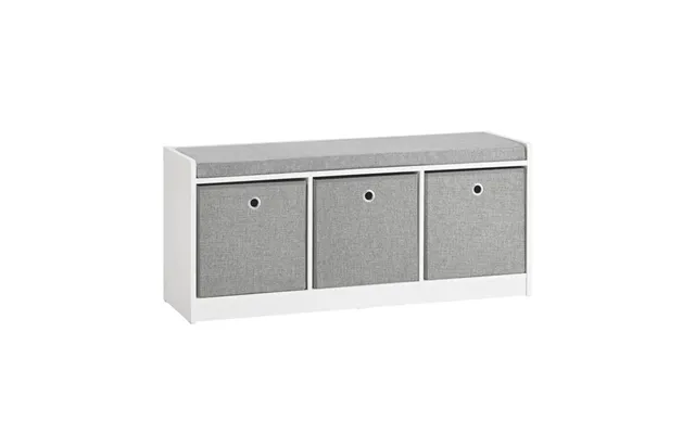 Bænk Med Opbevaringskasser - 102x32x45 Cm