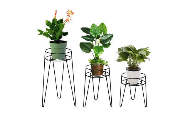 Blomsterstativ Sæt Med 3 Metal Plantestativ Sæt Blomsterskammel Blomsterpotteholder Planteskammel Til Blomsterpotter Ø16