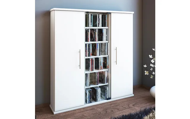 Cd Dvd Reol Til 450 Cd'er - Hvid