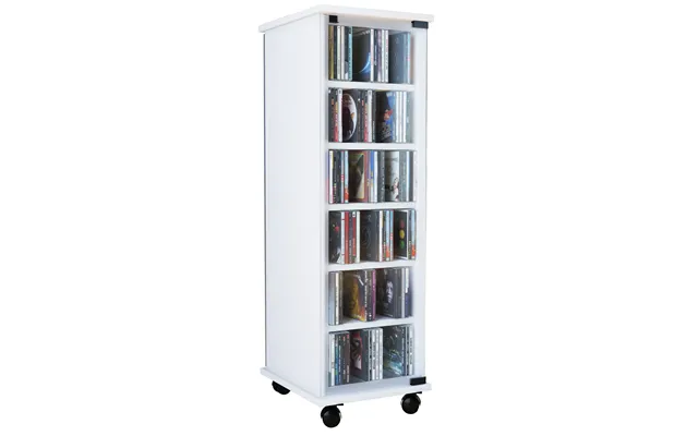Cd Dvd-tårn Reol Med Hjul Til 150 Cd'er - H. 97,5 X B. 31 X D