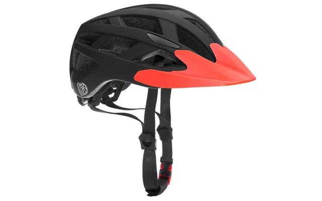 Cykelhjelm Til Børn S-m Led Justerbar 50-57cm Visir 3-13 År Bmx Mountainbike Ce-certificeret - Farve Størrelse Sort-oran