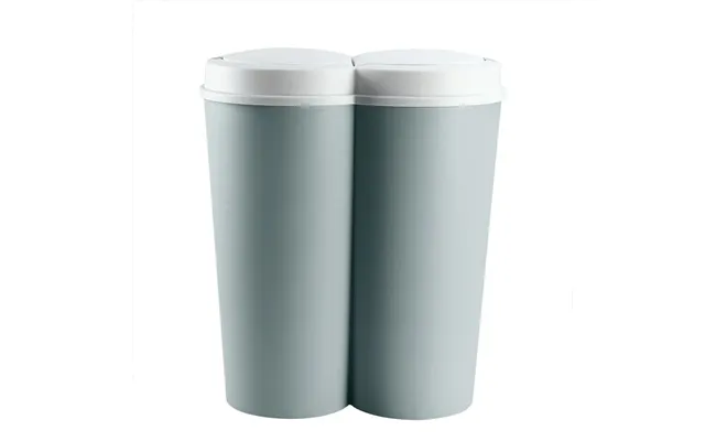 Dobbelt Skraldespand Grøn Plast 2x25l
