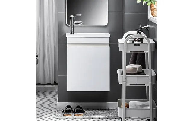 Elegant Og Pladsbesparende Underskab Med Integreret Vask - Skandi-stil