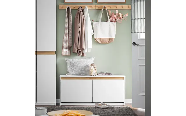 Elegant Skobænk Med God Opbevaringsplads - 30x47x104 Cm