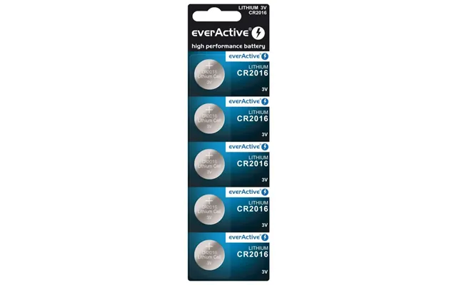 Everactive Cr2016 Lithium-knapbatteri Blisterpakning 5 Stk.