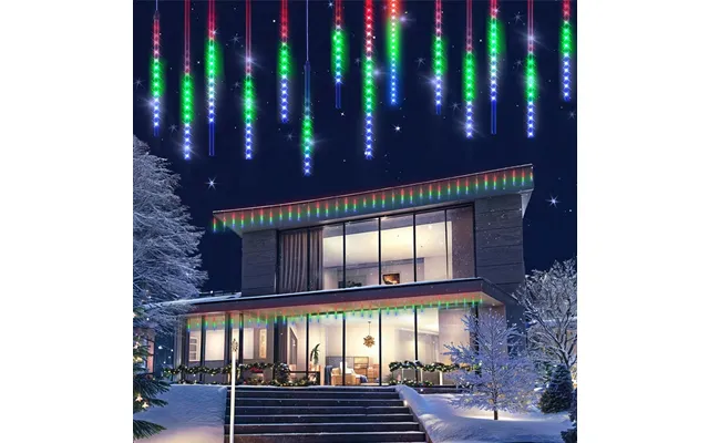 Farverig Julelys I Diamantregn-design