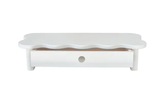 Flower Monitorskærmstativ Med Skuffe 60cm White
