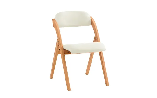 Foldestol Spisebordsstol I Træ Og Stof - L47 Cm B60 Cm H77 Cm
