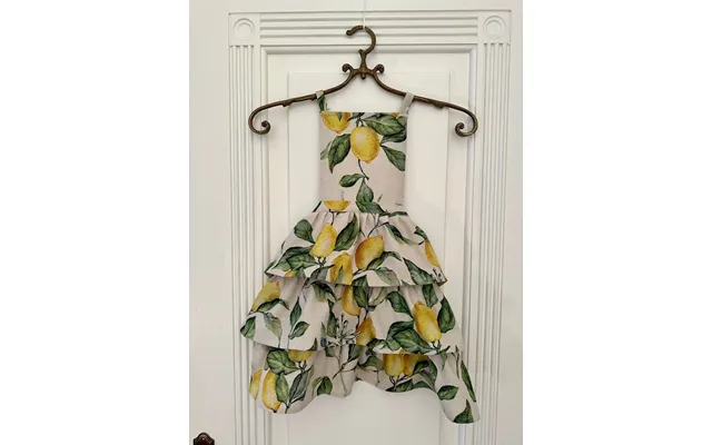 Forklæde Til Damer Med Flæser I Bomuld Og Hør - Lemon Linen