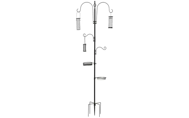 Fuglefoderstationssæt Af Stål - Højde 208 Cm