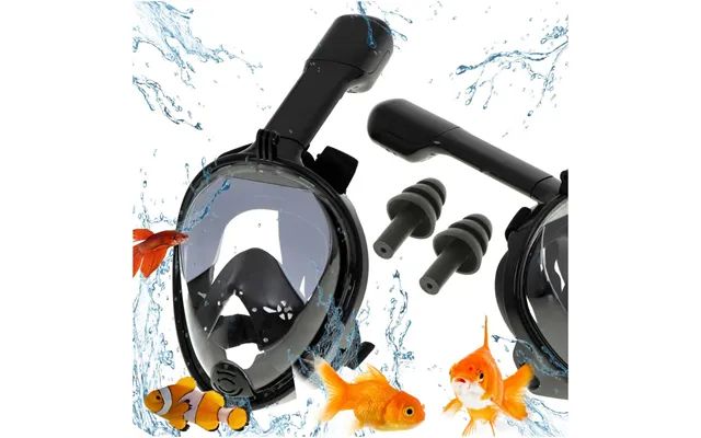 Fuldt Foldbar Snorkelmaske L Xl Sort