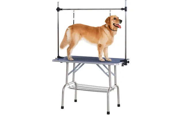 Hundetrimmebord Med Kurv - Justerbart, Skridsikret, 100 Kg