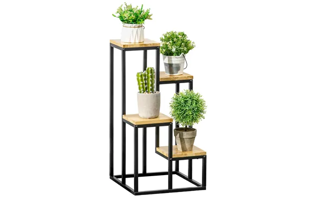 Industrielt Plantestativ Med 4 Hylder - Blomstertrappe