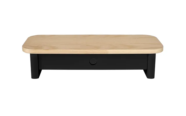 Jubi 60x24cm Monitorskærmstativ Med Skuffe Ash Black