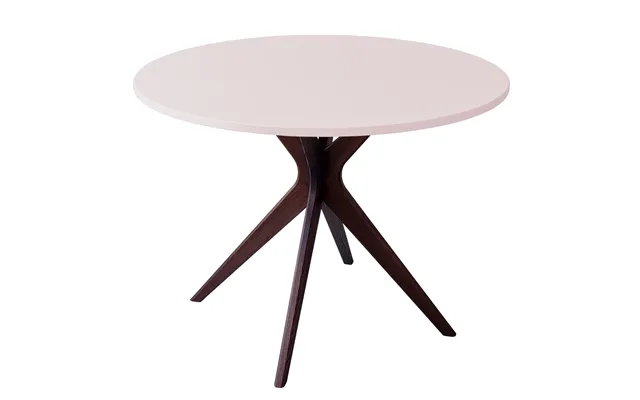Jubi Bold Rund Spisebord 100cm Walnut Powder Pink