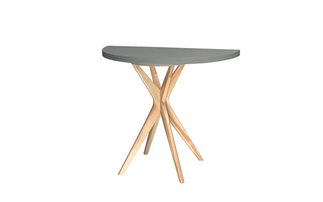 Jubi Halvrundt Udtrækkeligt Bord Diam. 90cm Concrete Grey