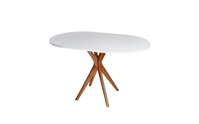 Jubi Racetrack Ovalt Bord 75x100cm Oak White
