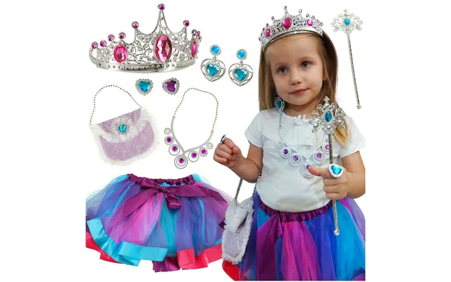 Kostume Dronning Kostume Prinsesse Krone Håndtaske 9 Elementer