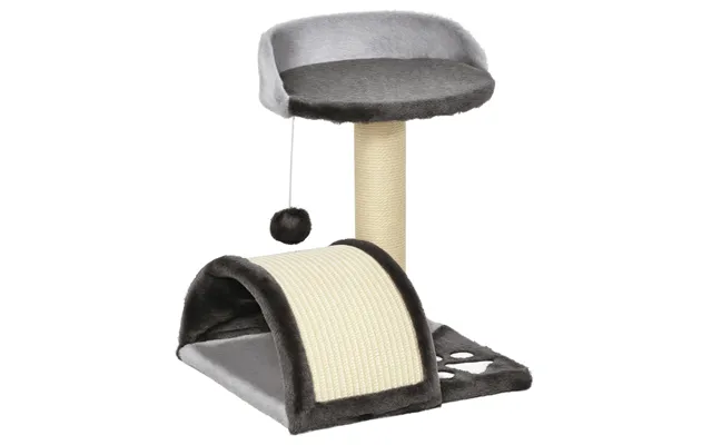 Kradsetræ Med Legebolde Kradsetræ Til Katte Sisalreb Kradsetræer Grå 35,5 X 37 X 46 Cm