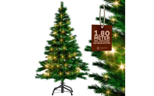 Kunstigt Juletræ Med Lyskæde - 180 Cm