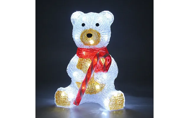 Led Akryl Figur Julebamse Siddende
