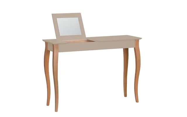 Lillo Sminkebord Med Spejl 105x35cm Brun Beige