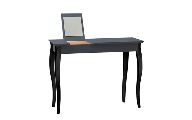 Lillo Sminkebord Med Spejl - 105x35cm Sorte Ben Grafit