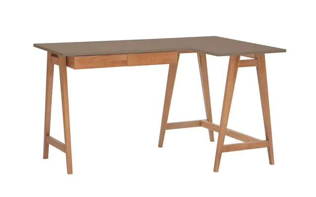 Luka Hjørneskrivebord B 135cm X D 85cm Bæverbrun Eg Højre Side