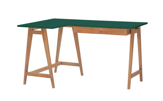 Luka Hjørneskrivebord B 135cm X D 85cm Grøn Eg Venstre Side
