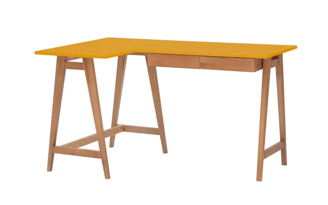 Luka Hjørneskrivebord B 135cm X D 85cm Gul Eg Venstre Side