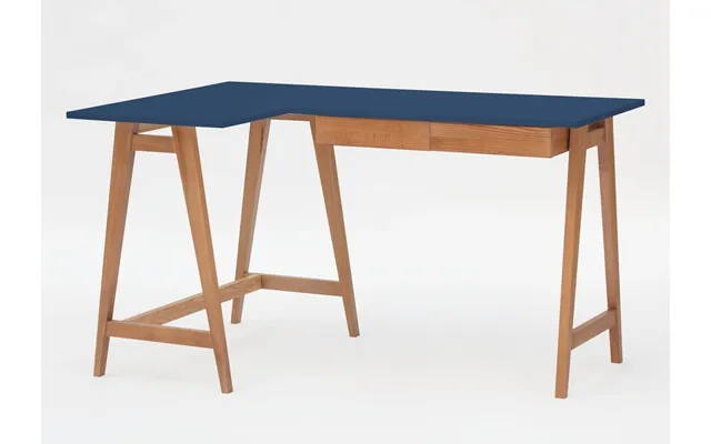 Luka Hjørneskrivebord B 135cm X D 85cm Marineblå Eg Venstre Side