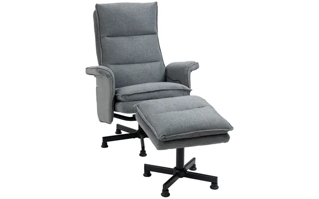 Massagekontorstol Med Fodstøtte - 8 Vibrationshoveder